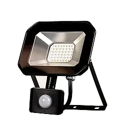 Прожектор світлодіодний 50 Вт із датчиком руху 50W SMD LED 6000 K Д/Р BK