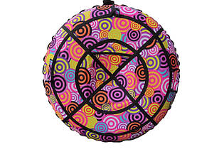 Тюбринг із камерою дитячий рожевий Веселка, 1,2 м, до 150 кг, знімний чохол