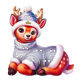 Дерев'яна іграшка-шнурівка "Оленятко" Ubumblebees (ПСД278) PSD278, 24 деталі 20 завдань, Toyman