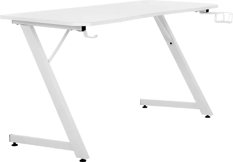 Стіл ігровий комп'ютерний для геймера Vast Essential White (HTD-012) з органайзером для проводів TM HATOR, фото 1