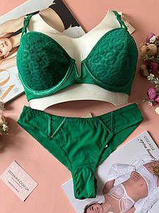 75/80/85/90В Жіноча спідня білизна комплект на чашку B зелений