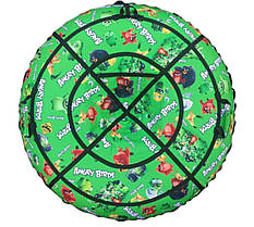 Тюбринг із камерою дитячий зелений Angry Birds, 1 м, до 150 кг, знімний чохол