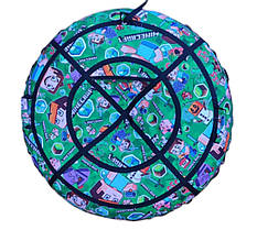 Тюбінг із камерою дитячий зелений Майнкрафт, 1 м, до 150 кг, знімний чохол