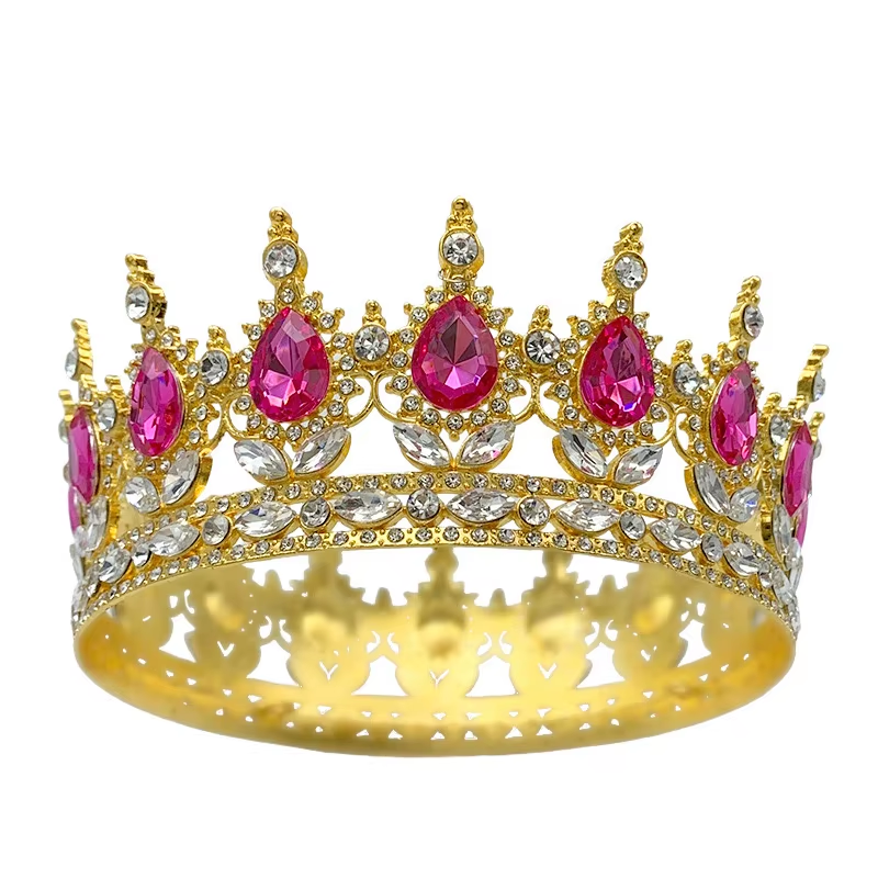 Корона на торт з  камінчиками 12,5см. №13
