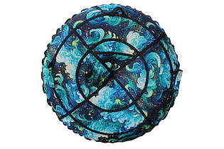 Тюбінг із камерою дитячий синій Хвиля, 1 м, до 150 кг, знімний чохол