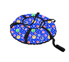 Тюбінг із камерою дитячий синій Лапки, 1 м, до 150 кг, знімний чохол