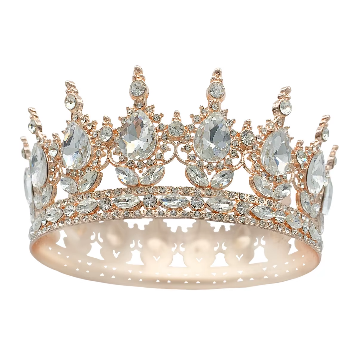 Корона на торт з камінчиками 12,5см. №17
