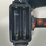 Універсальний налобний ліхтарик з трьома світлодіодами та регульованим нахилом RJ-3000, фото 10