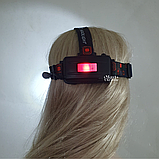 Універсальний налобний ліхтарик з трьома світлодіодами та регульованим нахилом RJ-3000, фото 5