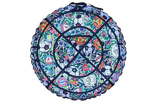 Тюбінг із камерою дитячий Ліга чемпіонів, 1 м, до 150 кг, знімний чохол