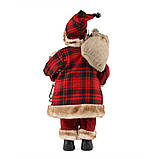 Фігура "Санта в жилетці" з текстилю 46 см червона, фото 3