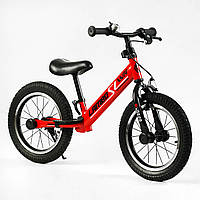 Велобіг "CORSO LAMBO сталева рама, ручне гальмо, колеса надувні резинові 14’’, алюмінієві обода, підставка для ніг, підніжка