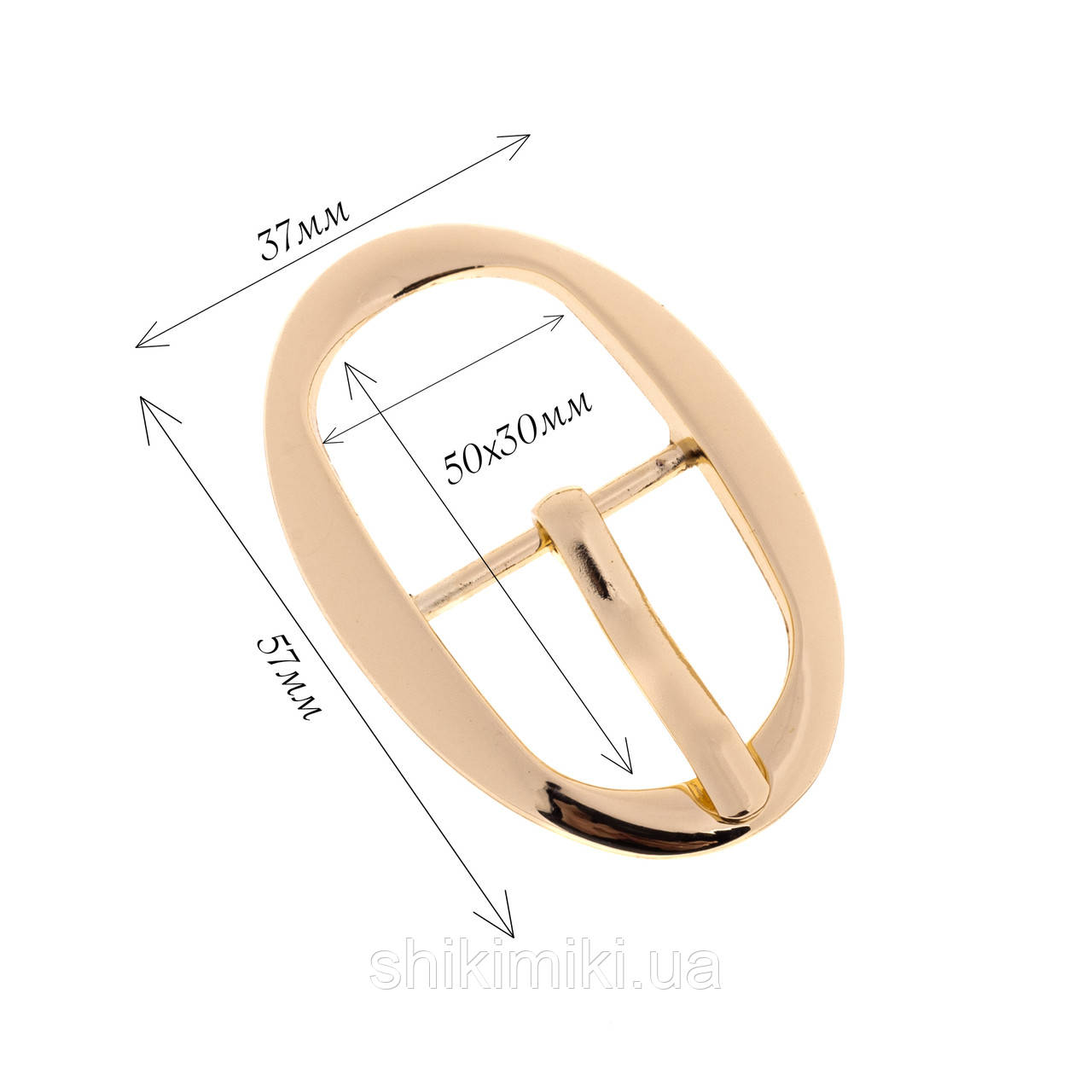 Пряжка для ременя PR12-3, 39*20 мм, колір золото, фото 1