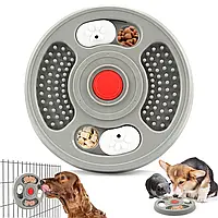 Интерактивная игрушка для собак Медленная кормушка Тарелка с кормом для домашних животных для тренировки скуки