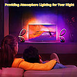 Приліжкова лампа TECKZOON, Спіральний стіл RGB, затемнений світлодіодний світильник, Управління додатком, Музичний режим, фото 2