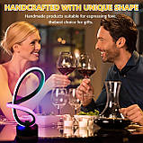 Приліжкова лампа TECKZOON, Спіральний стіл RGB, затемнений світлодіодний світильник, Управління додатком, Музичний режим, фото 5