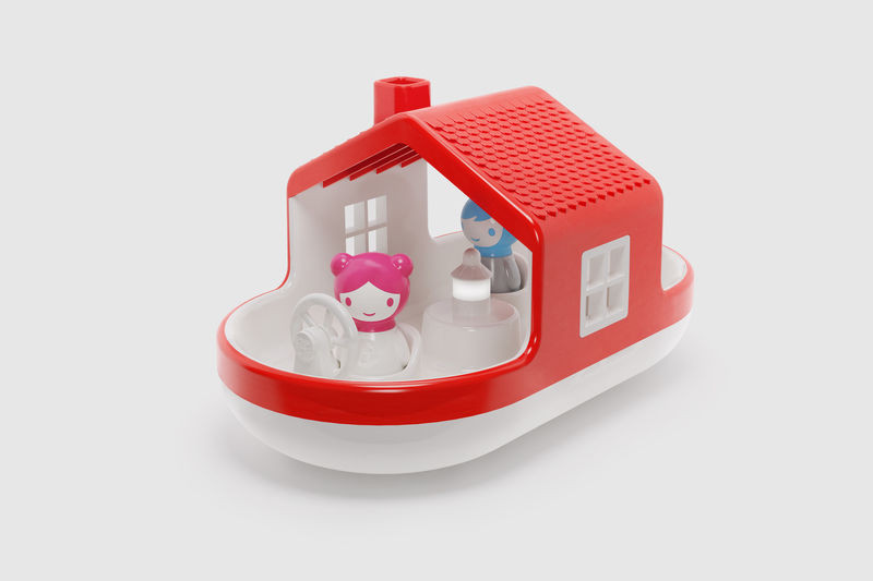 Іграшка - сортер для гри у воді "Плавучий Будинок" (звук і світло) для дітей від 1 року ТМ Kid O 10465
