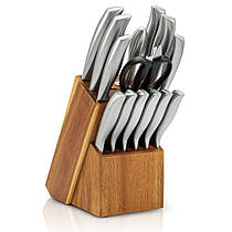 Набір ножів Kitchen King 15 предметів з підставкою з дерева (YST-005)