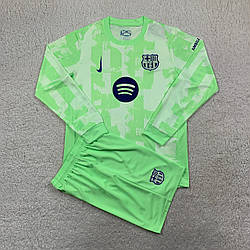 Футбольна форма Барселона салатова довгий рукав 2024-25