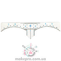 Лінійка для брів самоклеюча одноразова (дугоподібні брови)