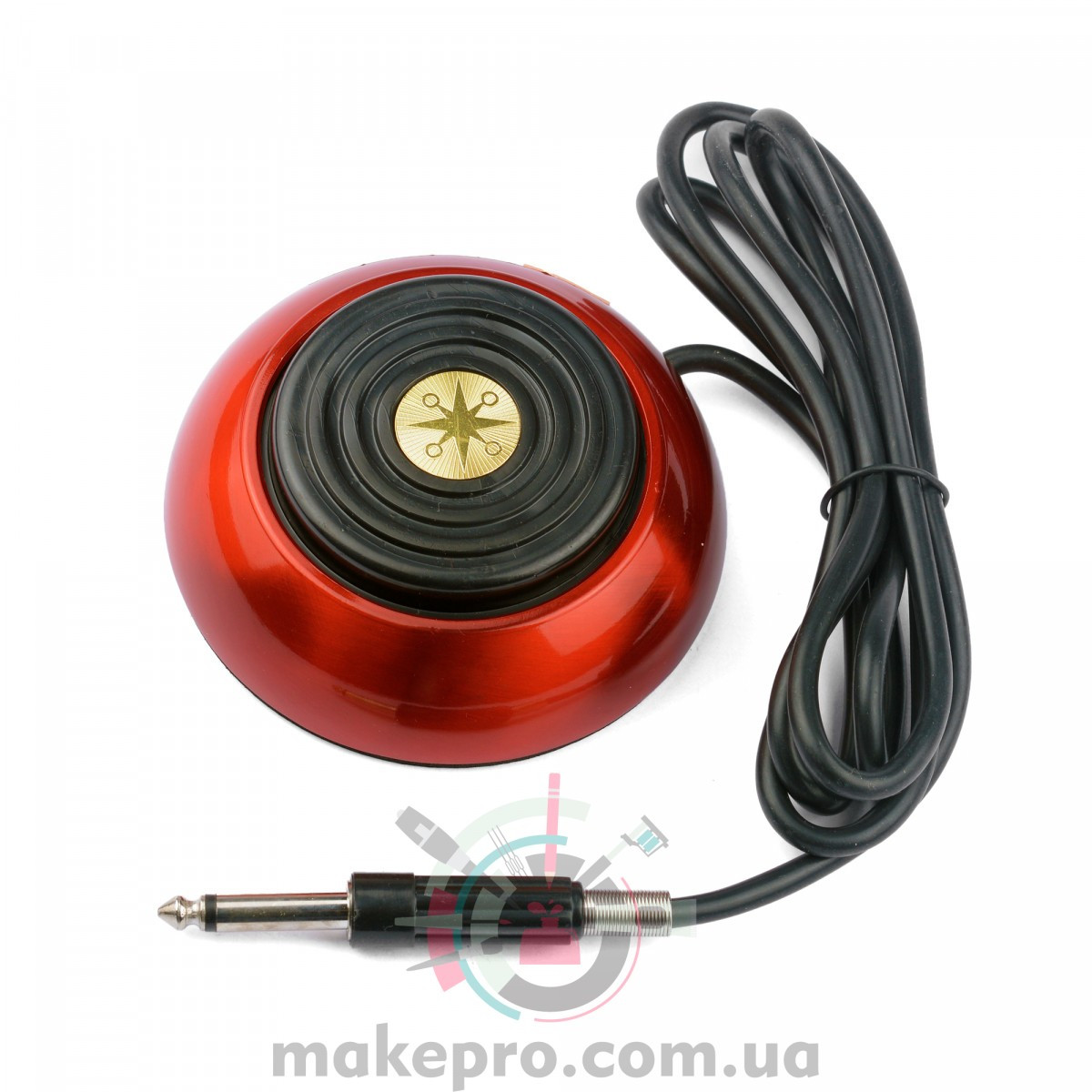 Педаль для роботи з Блоком живлення (роз'єм 6.35 mm) кругла Червона