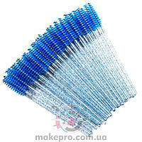 Щіточка одноразова блакитна з блискітками (50 шт.)