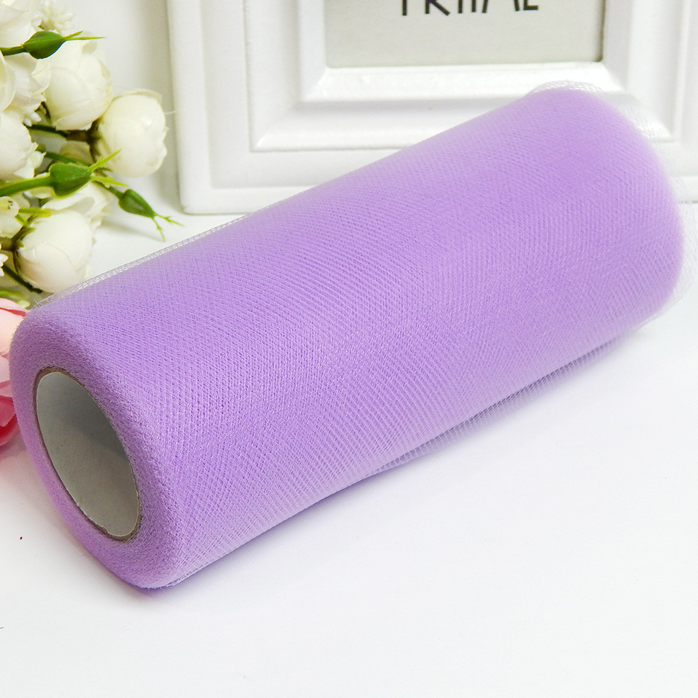 Фатин рулончик 23 м, ширина 15 см, колір 24 бузковий