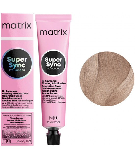 Крем-фарба безаміачна Matrix Super Sync Pre-Bonded №10M Extra light blond mocha 90 мл, фото 1