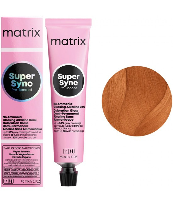 Крем-фарба безаміачна Matrix Super Sync Pre-Bonded №8CG Light blonde copper golden 90 мл, фото 1