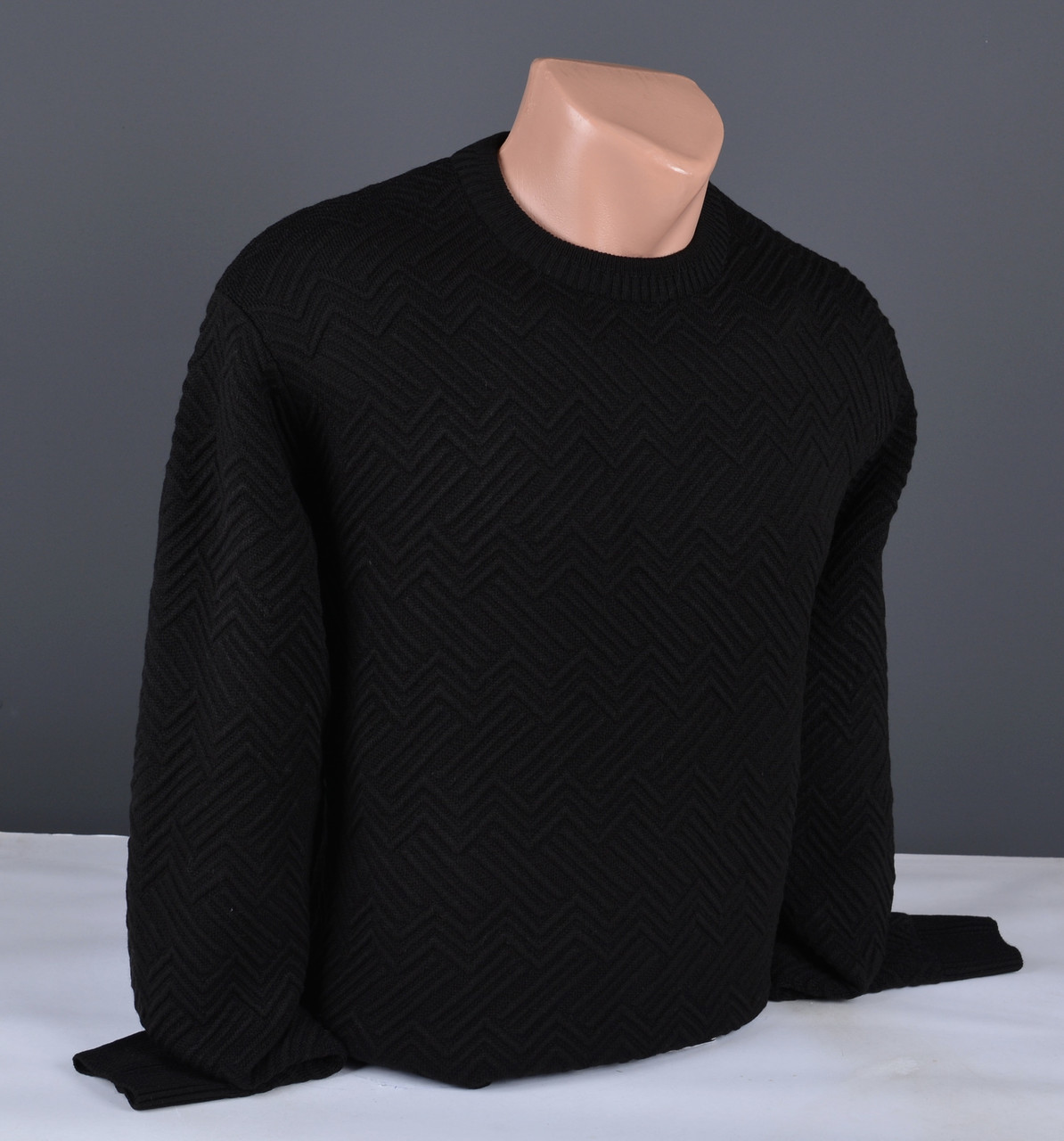 Чоловічий джемпер чорний | Чоловічий светр Туреччина 9291, фото 1