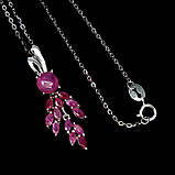 Підвіска. Натуральний рубін. Срібло 925., фото 3