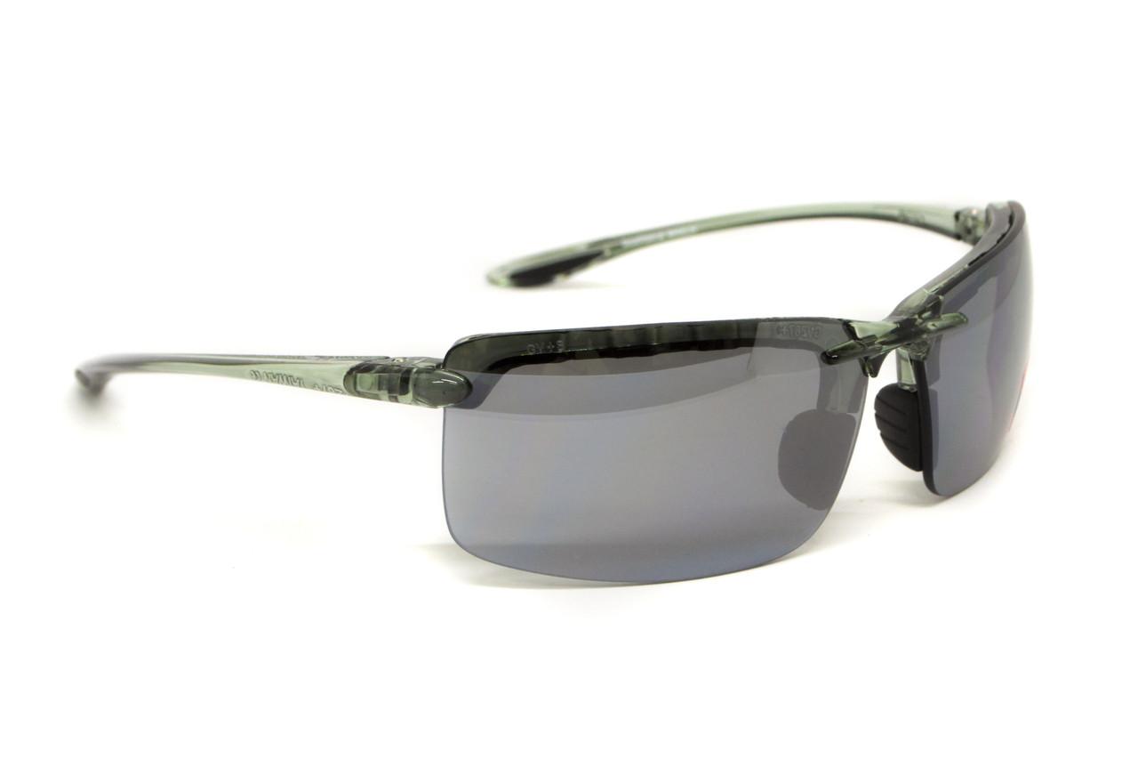 Окуляри захисні Global Vision Wheelin Crystal Gray (flash mirror), дзеркальні сірі лінзи в сірій напівпрозорій оправі