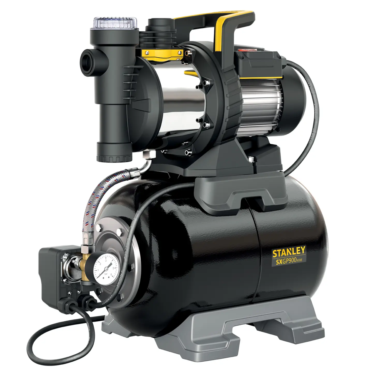 Побутова насосна станція STANLEY SXGP900XFBE : 0.9 кВт., 3300 л/год, гідрофор для дому та дачі, для чистої води, фото 1