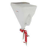 Пістолет для нанесення штукатурки пневматичний, три форсунки: 4, 6, 8 мм, В/Б метал, 9000 мл, 3-6 бар INTERTOOL PT-0403, фото 5