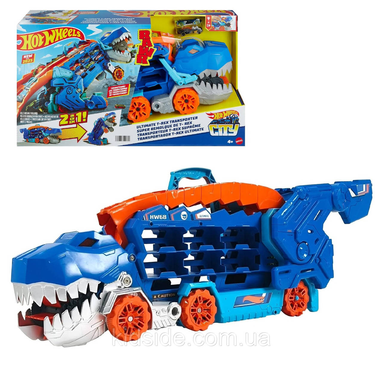 Hot Wheels City Ultimate Hauler Transformers HNG50 Транспортер Хот Вілс Неймовірний Ті-Рекс