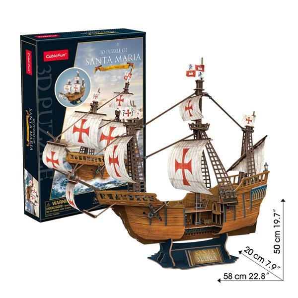 3D пазл CubicFun Корабель Санта-Марія (T4038h), фото 1