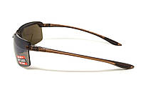 Окуляри захисні Global Vision Wheelin Crystal Brown (drive mirror), дзеркальні коричневі лінзи в коричневій напівпрозорій оправі, фото 8