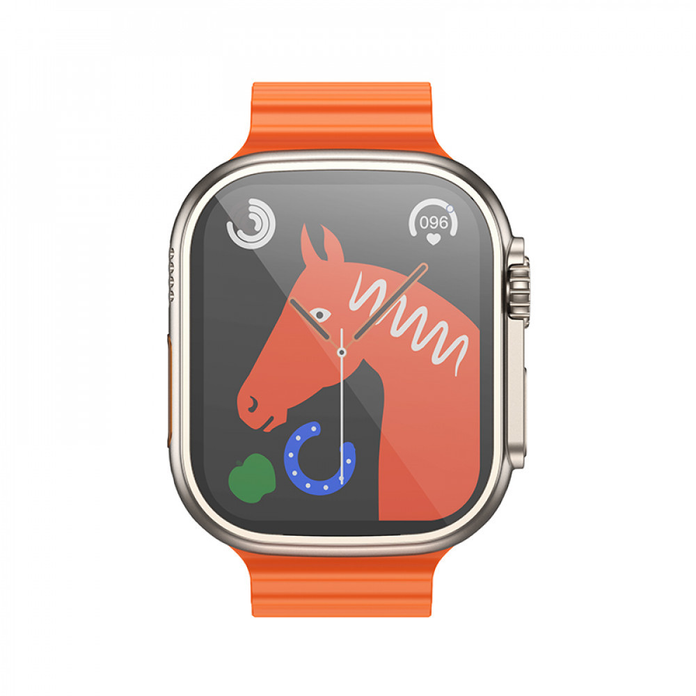 Смарт годинник Smart Sports Watch (Call Version) Hoco Y12 Ultra Titanium Gold, фото 1
