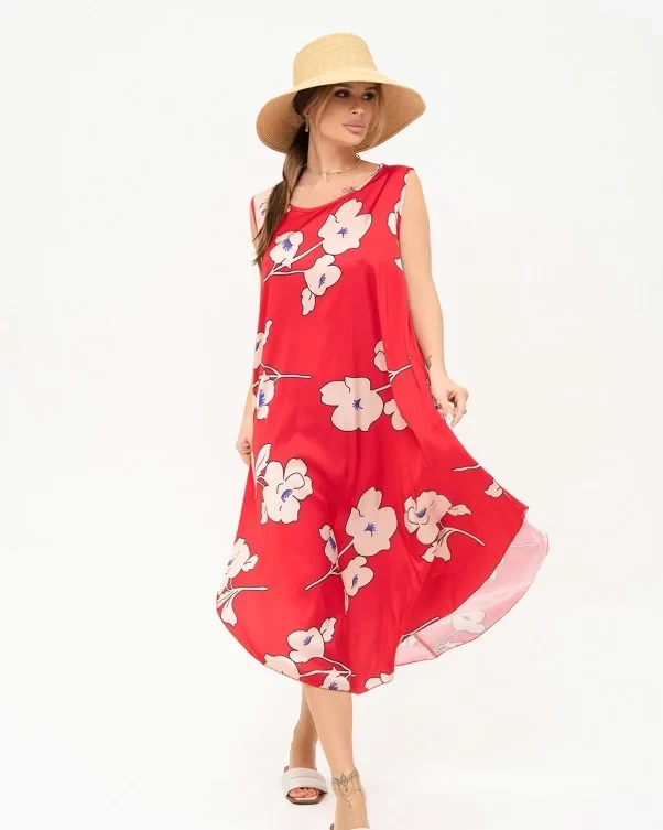 Плаття ISSA PLUS 13915 4XL червоний