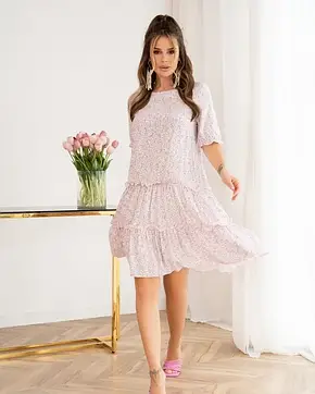 Плаття ISSA PLUS 13964 L рожевий, фото 1