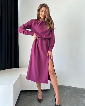 Плаття ISSA PLUS 13792 XXL фіолетовий, фото 1