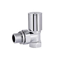 Кран радіаторний SD Forte 1/2" кутовий хром SF234W15