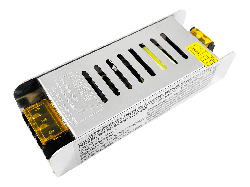 Блок живлення MTK серія М 12V 60W 5A IP20 (M-60W-12V-5A) (1018124)