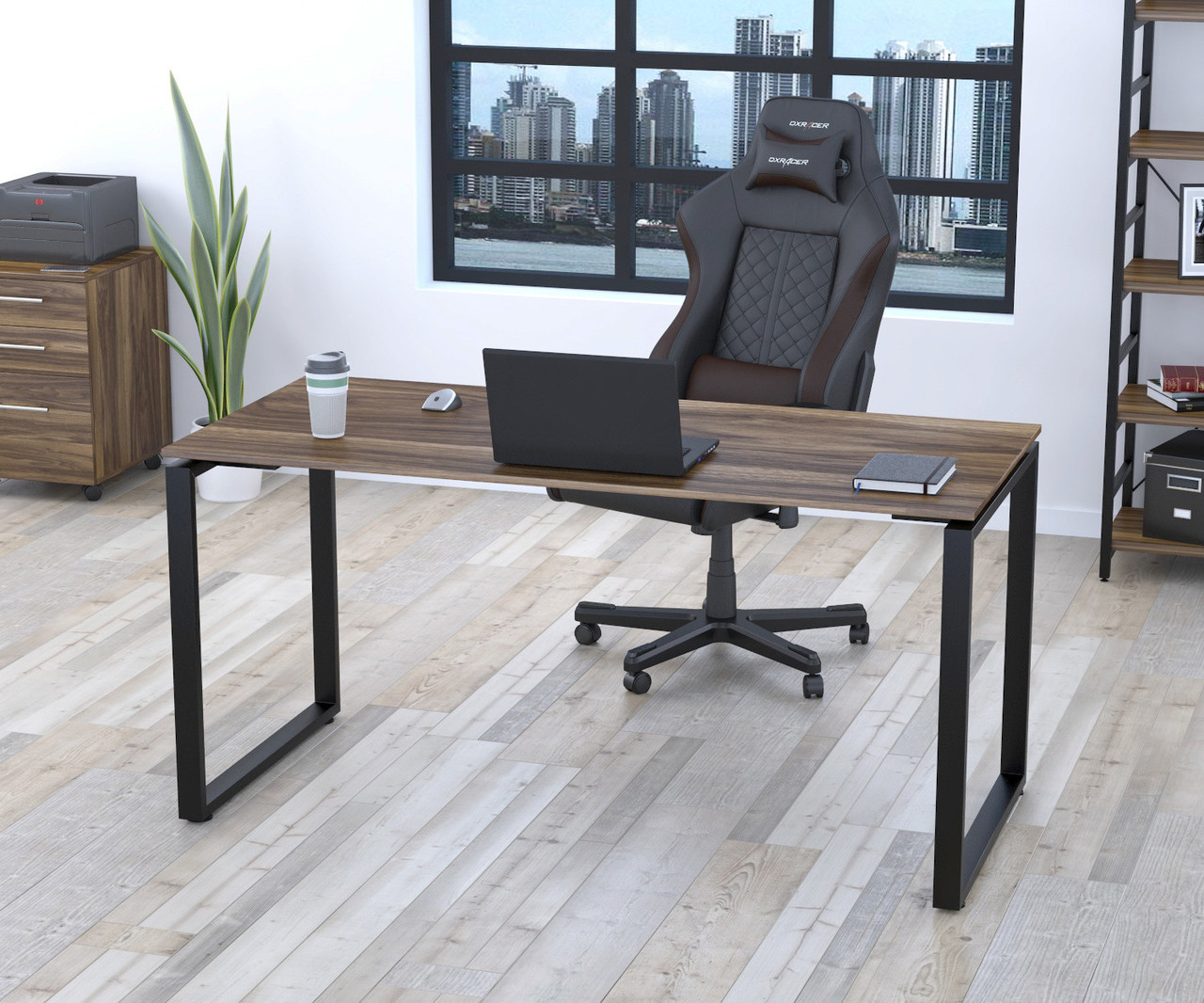 Письмовий стіл Loft design Q-160-18 Black Горіх Модена