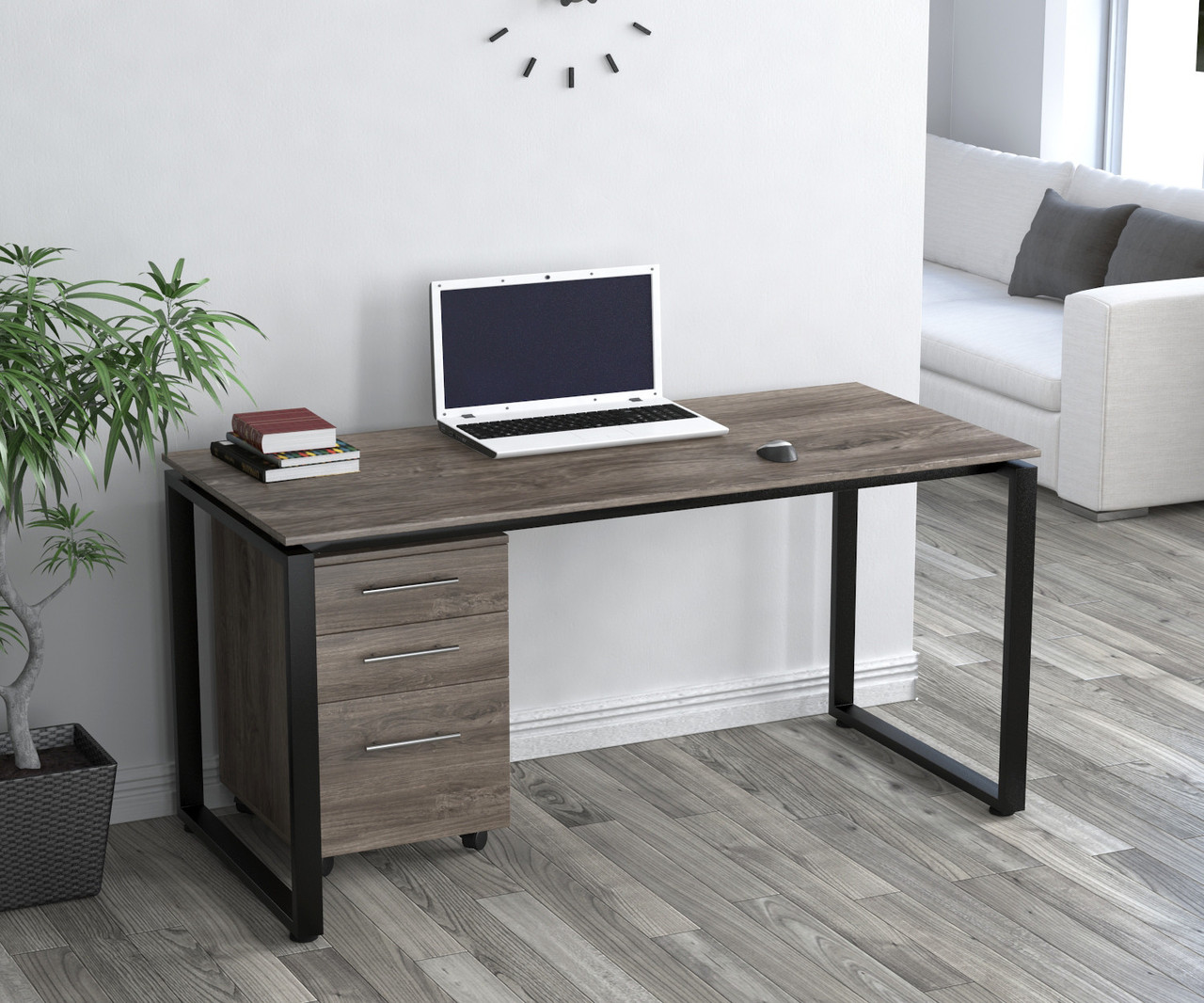 Письмовий стіл Loft design Q-160-18 Black Дуб Паліна