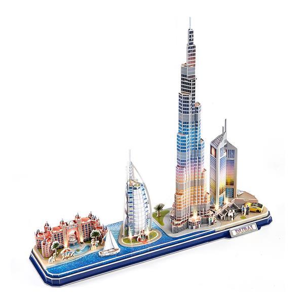 3D пазл CubicFun City Line з LED-підсвіткою Дубай