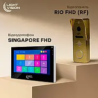 Комплект відеодомофона Light Vision: домофон 10" SINGAPORE (AI) FHD Black та відеопанель RIO FHD Gold (82-00239-82-00214), фото 5