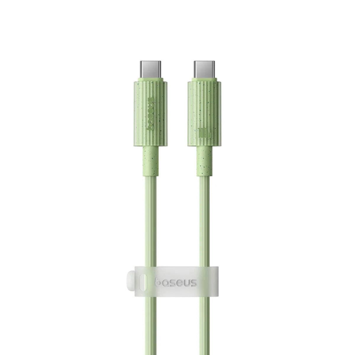 Кабель Baseus Habitat Series Fast Charging Cable Type-C to Type-C 100W 1m Natural Green, фото 1