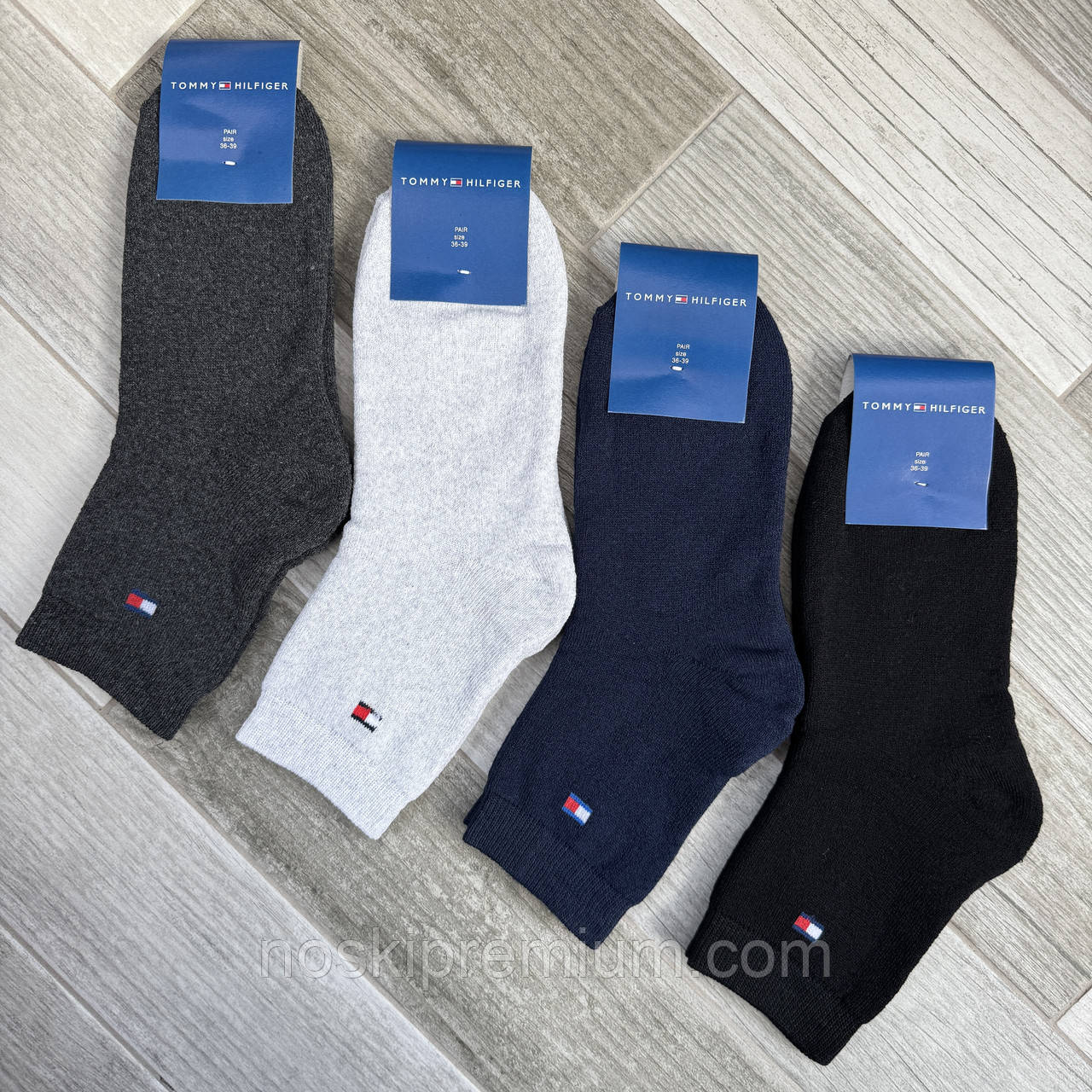 Шкарпетки жіночі спортивні махрові бавовна Tommy Hilfiger, розмір 36-39, асорті, 11152