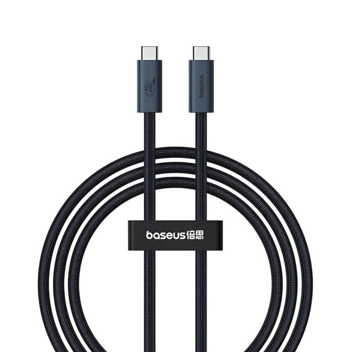 Кабель Baseus Flash 2 USB4 Full-Featured Charging Cable USB-C to USB-C 240W 5.9ft Cluster Black
